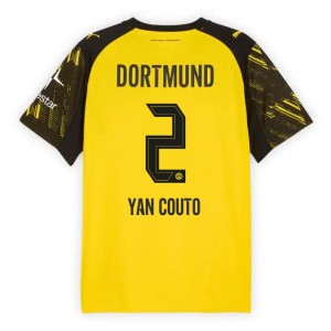 Fotbalové Dres Borussia Dortmund Yan Couto #2 Domácí Oblečení 2025-26 Krátký Rukáv